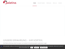 Tablet Screenshot of palatina-wohnbau.de